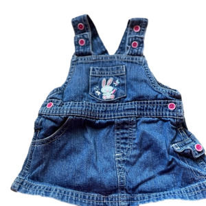 3/$20 Used denim baby dress 3 month see description and photos